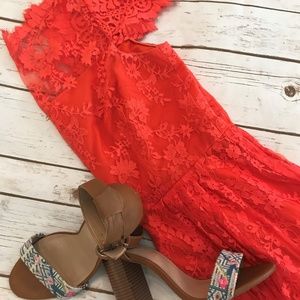 Cynthia Steffe Neon Lace Coctail Dress